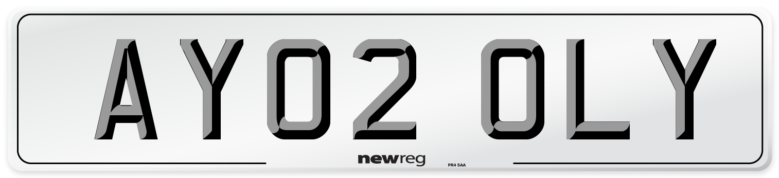 AY02 OLY Number Plate from New Reg